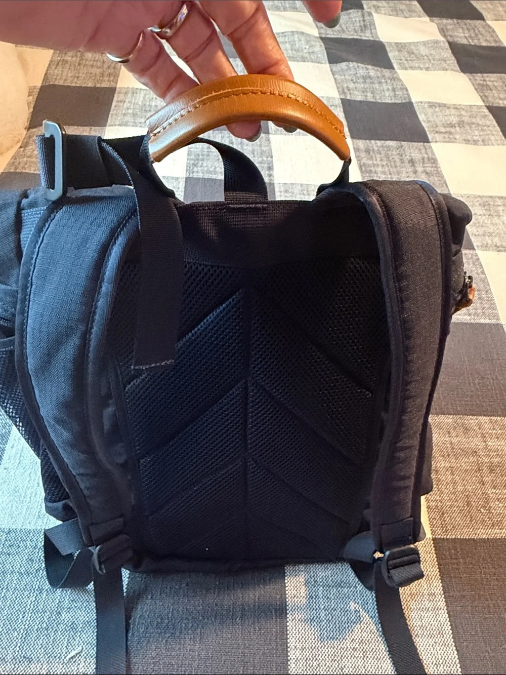 United By Blue Navy Roll-Top Backpack with Mesh Pockets